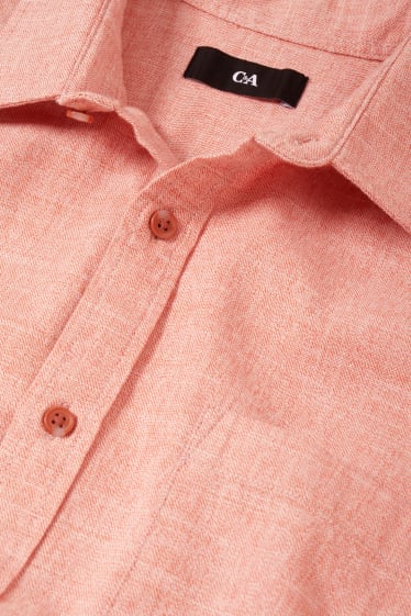 Men - Shirt - regular fit - Kent collar - orange-melange