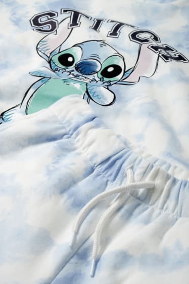 Bambine - Lilo & Stitch - set - felpa con cappuccio e pantaloni sportivi - fantasia - azzurro