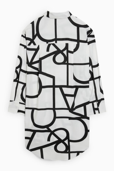 Femmes - Chemise de nuit - à motif - noir / blanc