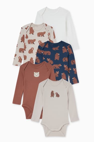 Baby Jungen - Multipack 5er - Baby-Body - braun