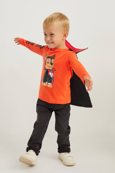 Enfants garçons - Pat’ Patrouille - ensemble - haut à manches courtes et cape - 2 pièces - orange-rouge