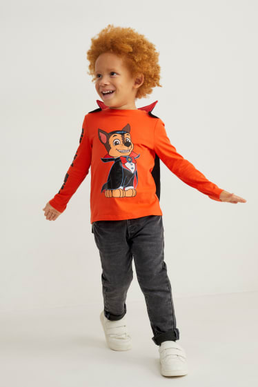 Kinderen - Slim jeans - thermojeans - jog denim - jeansdonkergrijs