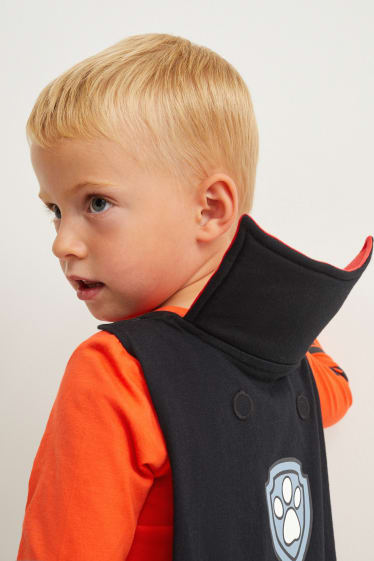 Enfants garçons - Pat’ Patrouille - ensemble - haut à manches courtes et cape - 2 pièces - orange-rouge