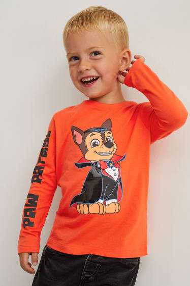 Bambini - Paw Patrol - set - maglia a maniche lunghe e mantellina - 2 pezzi - arancione-rosso