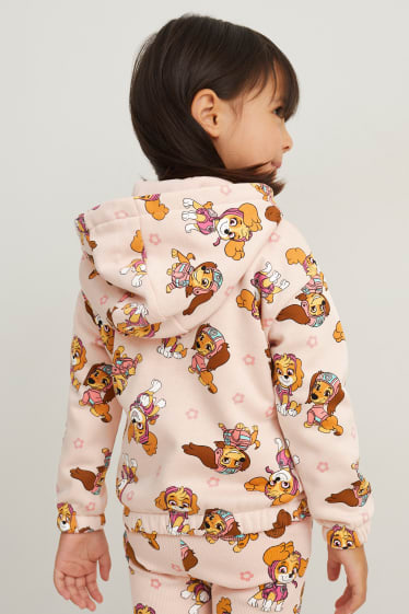Children Girls - PAW Patrol - zip-through sweatshirt with hood - rose