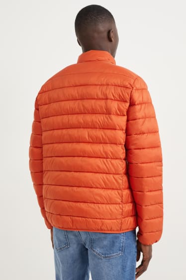 Heren - Gewatteerde jas - oranje