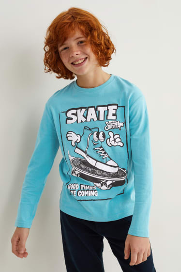 Children Boys - Multipack of 2 - long sleeve top - turquoise