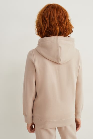 Enfants garçons - Sweat à capuche - genderneutral - taupe