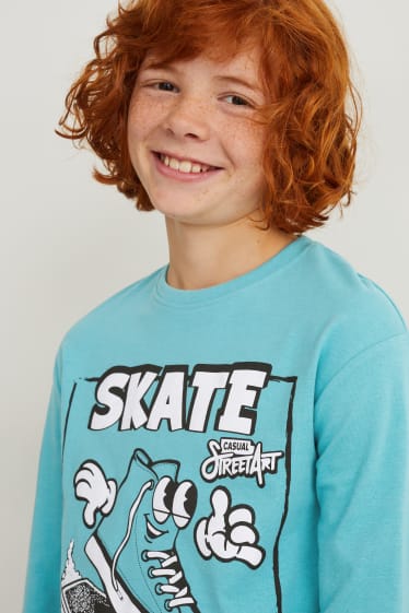 Children Boys - Multipack of 2 - long sleeve top - turquoise