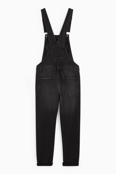 Dames - CLOCKHOUSE - denim tuinbroek - jeansdonkergrijs
