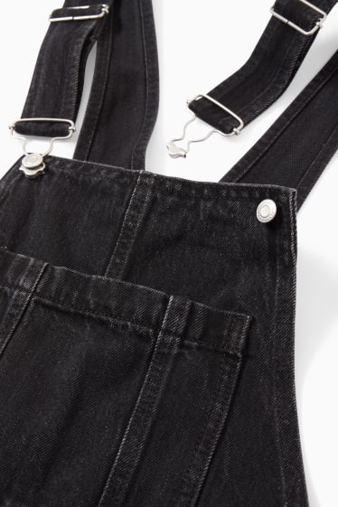 Ados & jeunes adultes - CLOCKHOUSE - salopette en jean - jean gris foncé