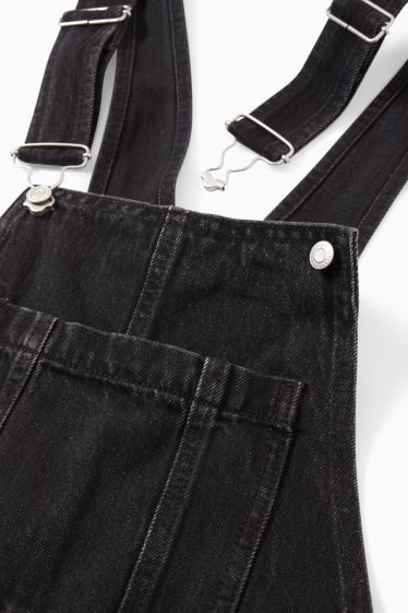 Dames - CLOCKHOUSE - denim tuinbroek - jeansdonkergrijs