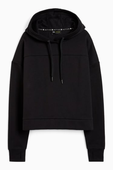 Femmes - Sweat à capuche de sport - noir