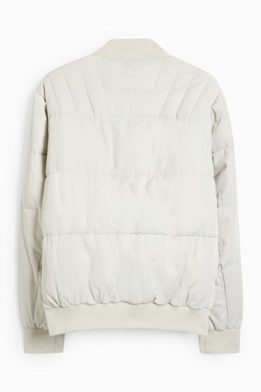Men - Quilted jacket - light gray
