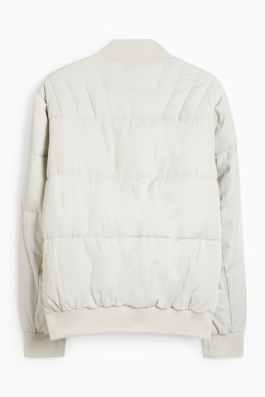 Herren - Steppjacke - wasserabweisend - hellgrau