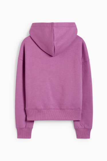 Dzieci dziewczynki - Bluza z kapturem - ciemnoróżowy