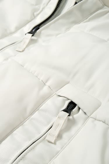 Herren - Steppjacke - wasserabweisend - hellgrau
