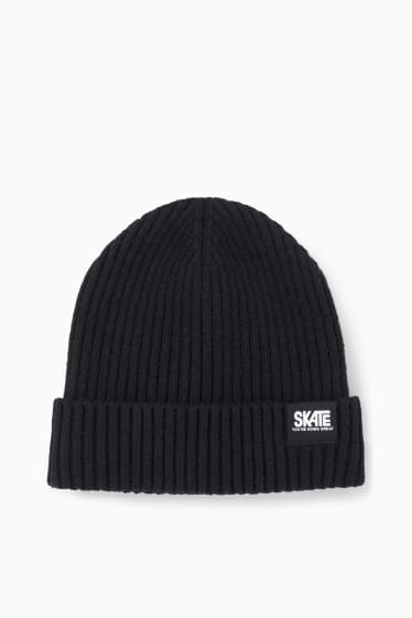 Children Boys - Knitted hat - black