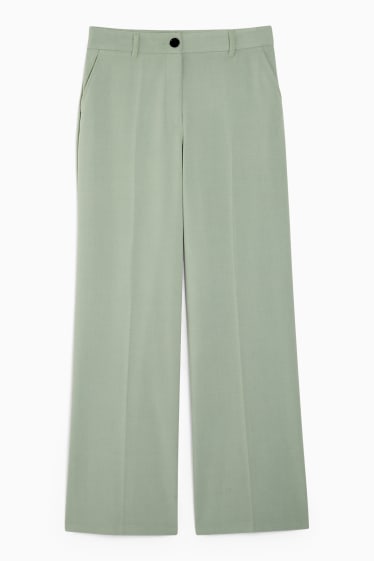 Damen - CLOCKHOUSE - Stoffhose - Mid Waist - Straight Fit - grün