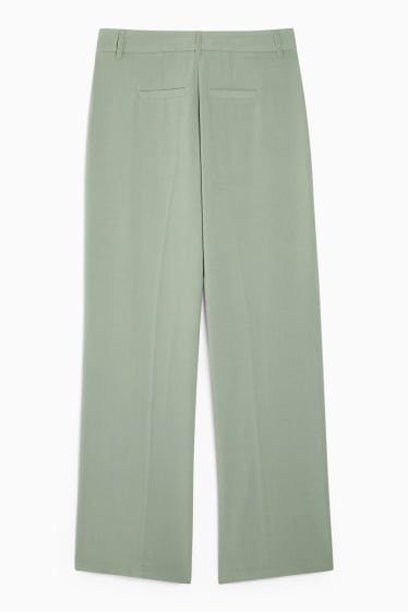 Damen - CLOCKHOUSE - Stoffhose - Mid Waist - Straight Fit - grün