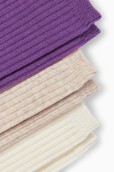 Damen - Multipack 3er - Socken - violett