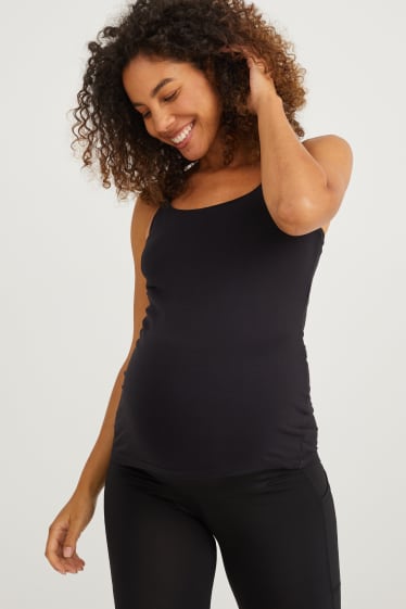 Donna - Confezione da 2 - top per allattamento - nero
