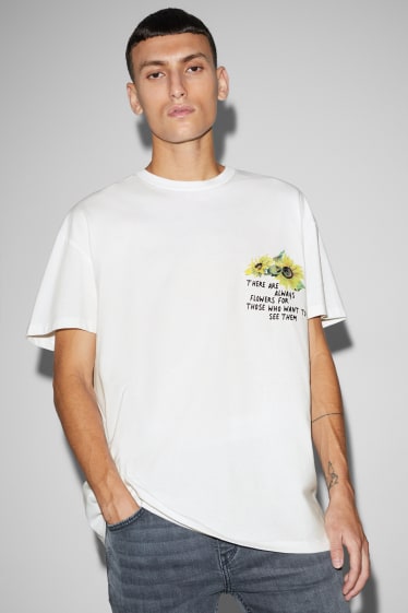 Men - T-shirt - cremewhite