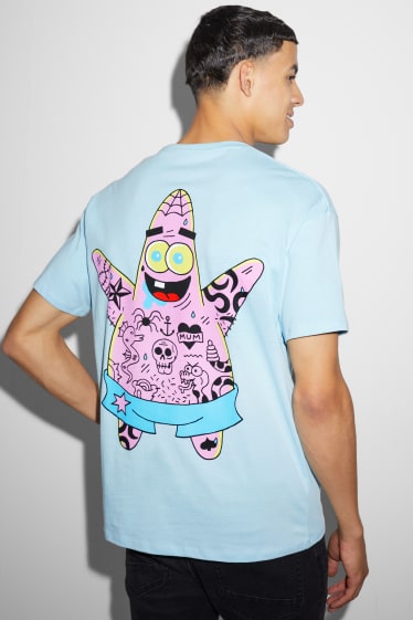 Heren - T-shirt - SpongeBob - lichtblauw