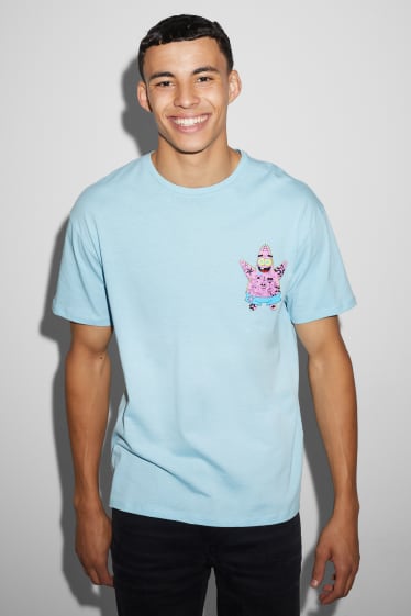 Heren - T-shirt - SpongeBob - lichtblauw