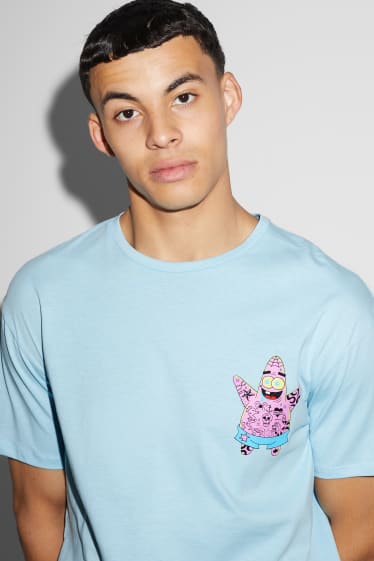Heren - T-shirt - SpongeBob - lichtblauw