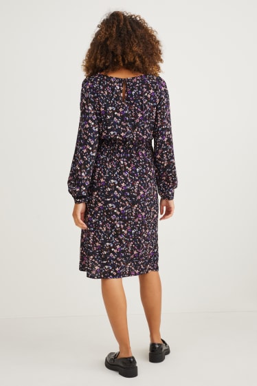 Dona - Vestit de maternitat - de flors - negre