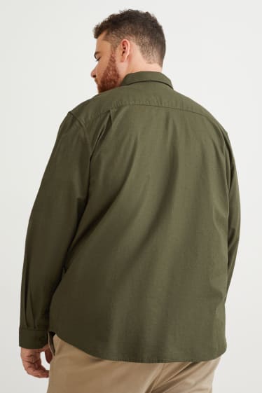 Herren - Oxford Hemd - Regular Fit - Button-down - dunkelgrün