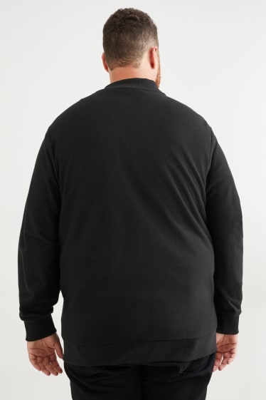 Hombre - Sudadera con cremallera - negro