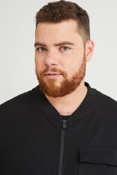 Hommes - Sweat zippé - noir
