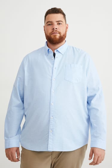 Men - Oxford shirt - regular fit - button-down collar - light blue