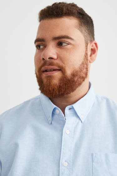 Men - Oxford shirt - regular fit - button-down collar - light blue