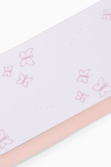 Enfants filles - Lot de 2 - collants fins - 40 DEN - rose