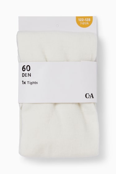 Enfants filles - Collants fins - 60 DEN - blanc