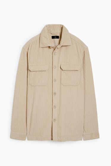 Men - Corduroy shirt - light beige