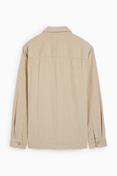 Men - Corduroy shirt - light beige