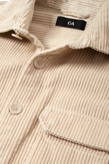 Men - Corduroy shirt - light beige