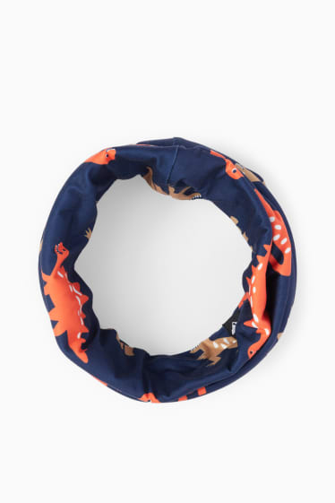 Bambini - Dinosauri - scaldacollo - fantasia - blu scuro