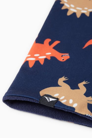 Bambini - Dinosauri - scaldacollo - fantasia - blu scuro