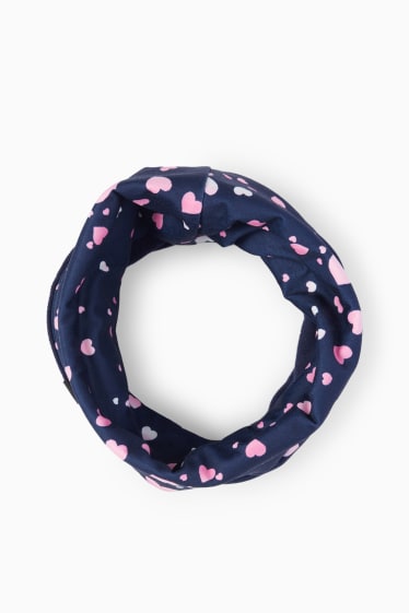 Enfants filles - Tour de cou - à motif - bleu foncé