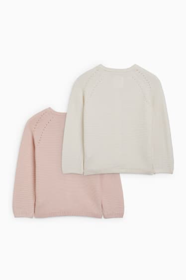 Bébés filles - Lot de 2 - gilets de maille pour bébé - beige