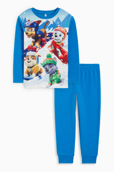 Dětské - Tlapková patrola - fleecové pyžamo - 2dílné - modrá