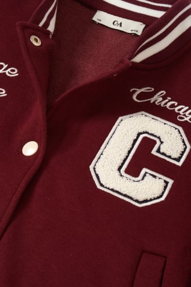 Children Girls - Zip-through sweatshirt - bordeaux