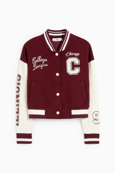 Children Girls - Zip-through sweatshirt - bordeaux