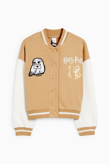Bambine - Taglie forti - Harry Potter - giacca in stile college - beige