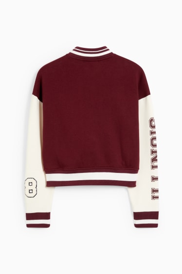 Children Girls - Zip-through sweatshirt - bordeaux